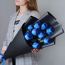 9 роз сорта Blue 60 см (Эквадор)