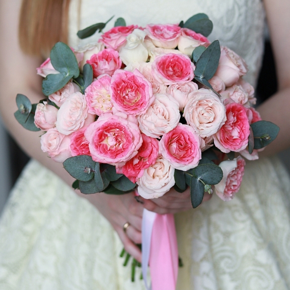 Букет невесты "Розовый туман"