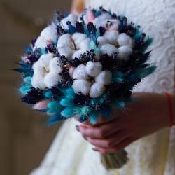 Букет невесты из сухоцветов "Инь и ян"