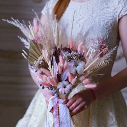 Букет невесты из сухоцветов "Нежность утра"